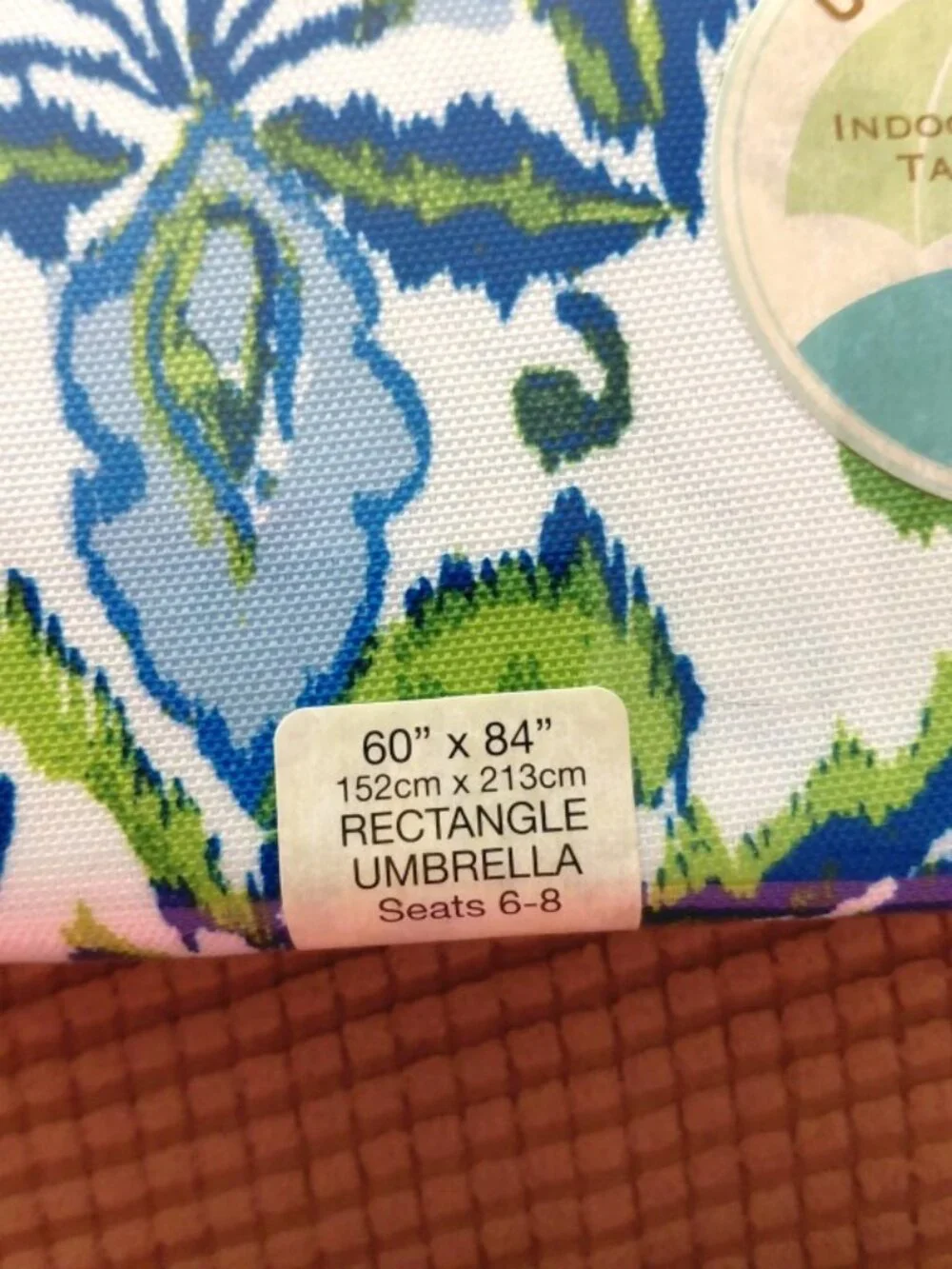 Dena Ara 60 x 84 Rectangle Table Indoor Outdoor Water Repellent Tablecloth NWT